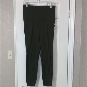 Green High-Waist Leggings for Yoga